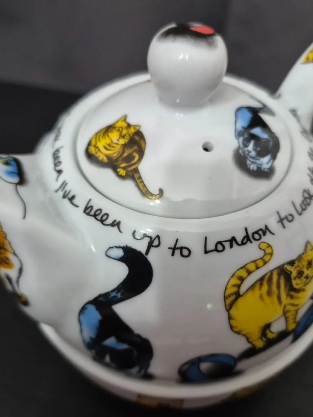 Adorable Tea Pot and Cup all in one with lid - Cat motif